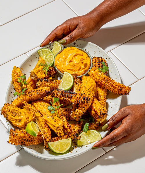 Asha's Corn Ribs with Smoky Chilli-Saffron Butter