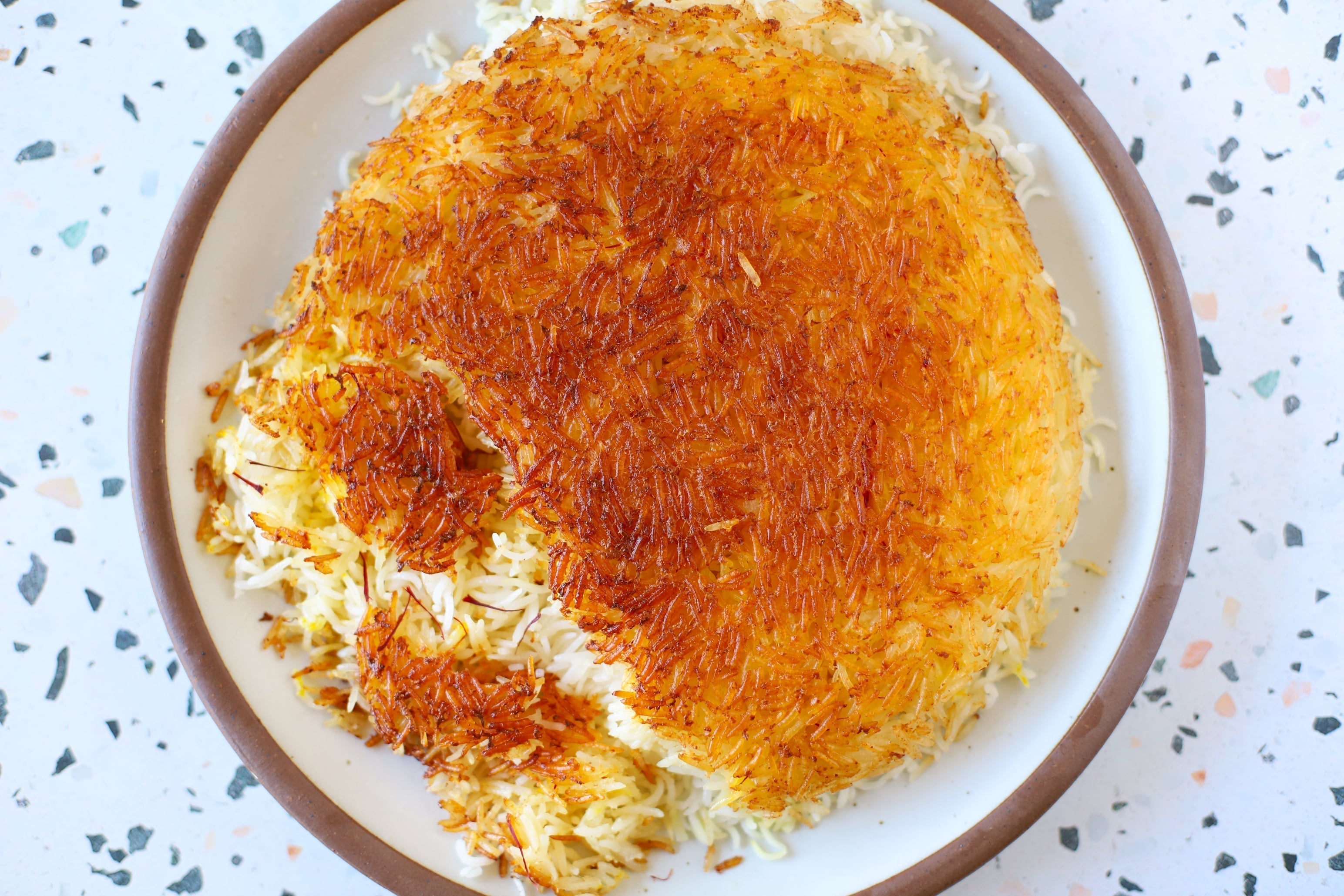 Iranian Food Rice Persian Rice With Dried Broad Beans & Tumeric