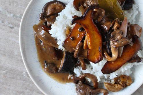 Asha's Mushroom Adobo (Adapted from Angela Dimayuga)