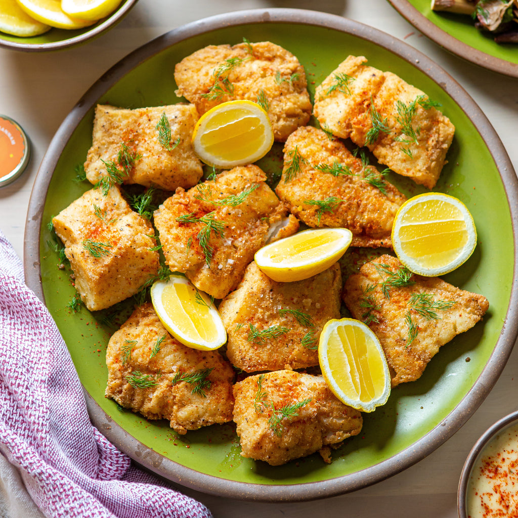 Ashleigh's Hot PanFried Cornmeal Cod with Buttermilk Tartar Sauce