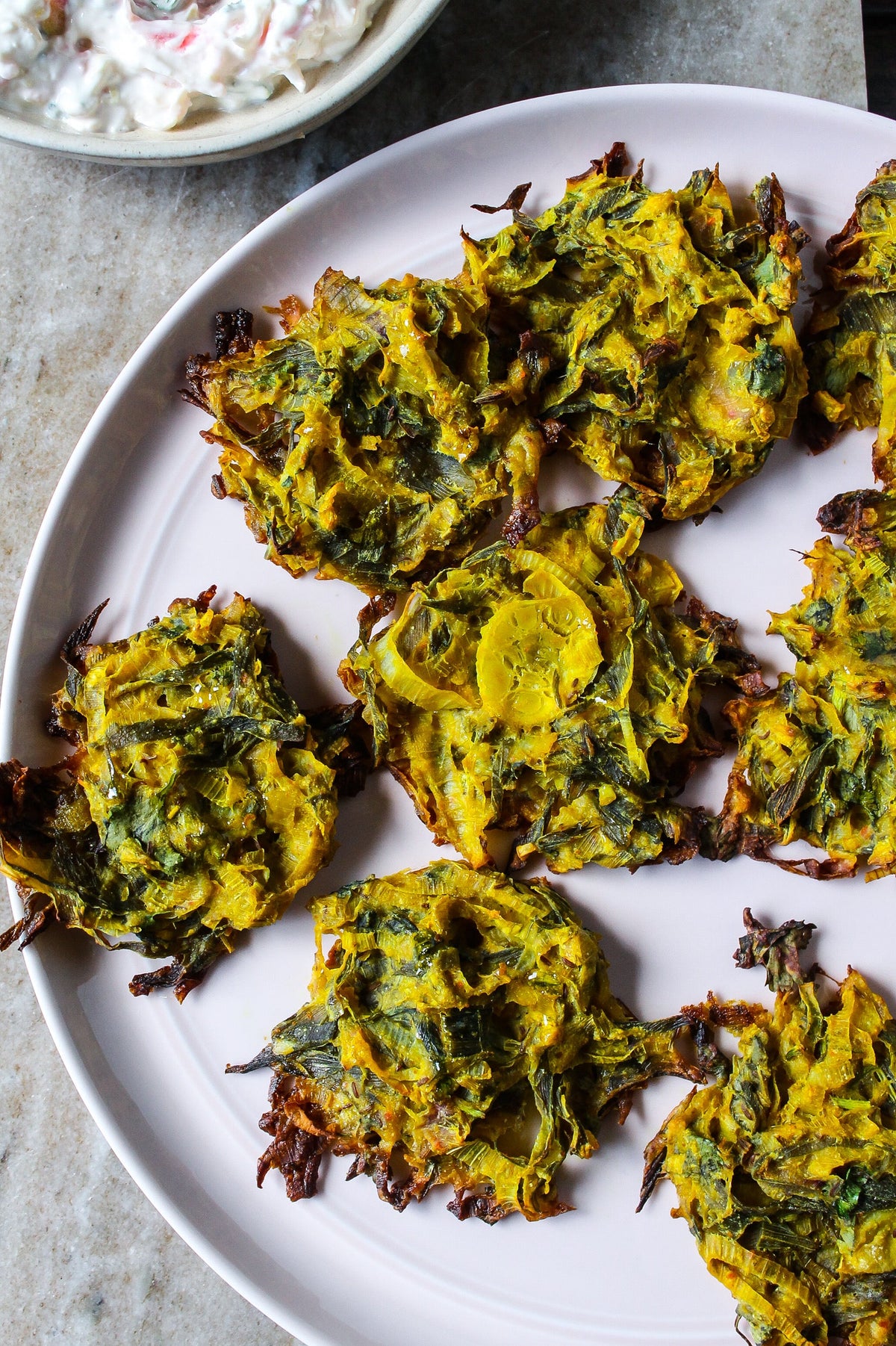 Meera's Baked Spring Allium Bhajis