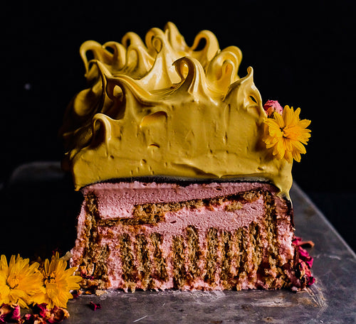 Keya's Ice Box Cake with Saffron Marshmallow Fluff