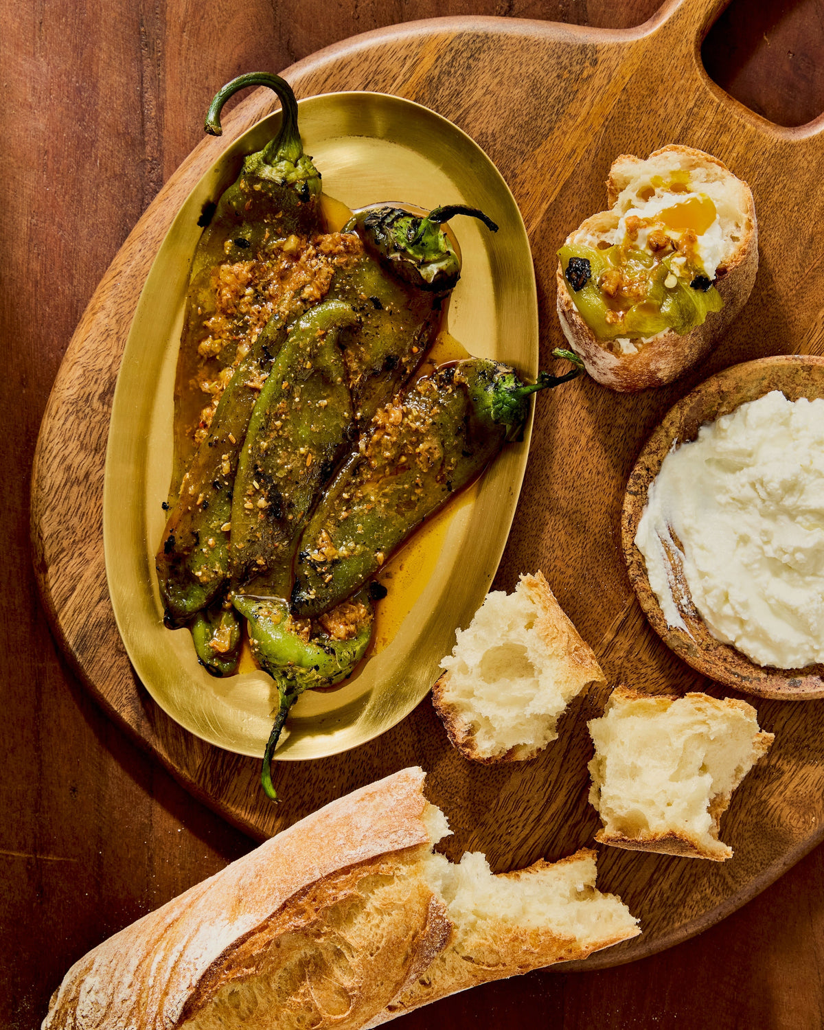 Marinated Peppers with Roasty Toasty Dressing