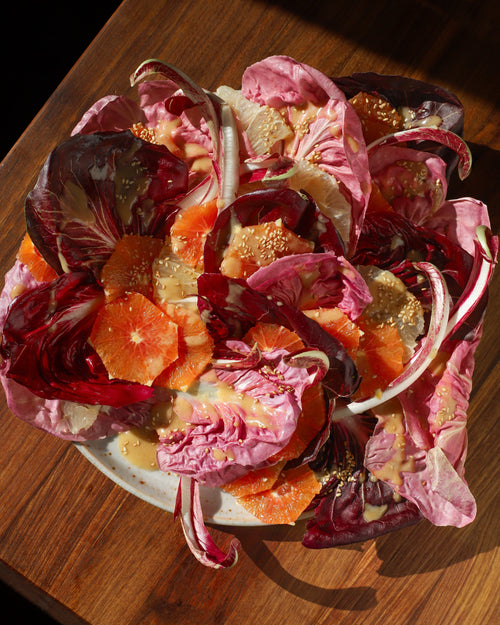 Asha's Citrus & Chicory Salad with Miso-Ginger Dressing