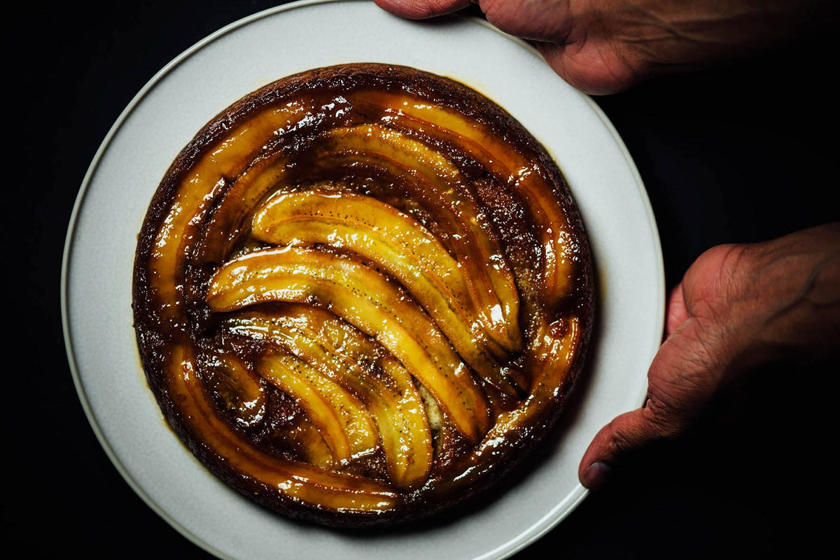 Nik's Ghee and Cardamom Upside Down Banana Cake