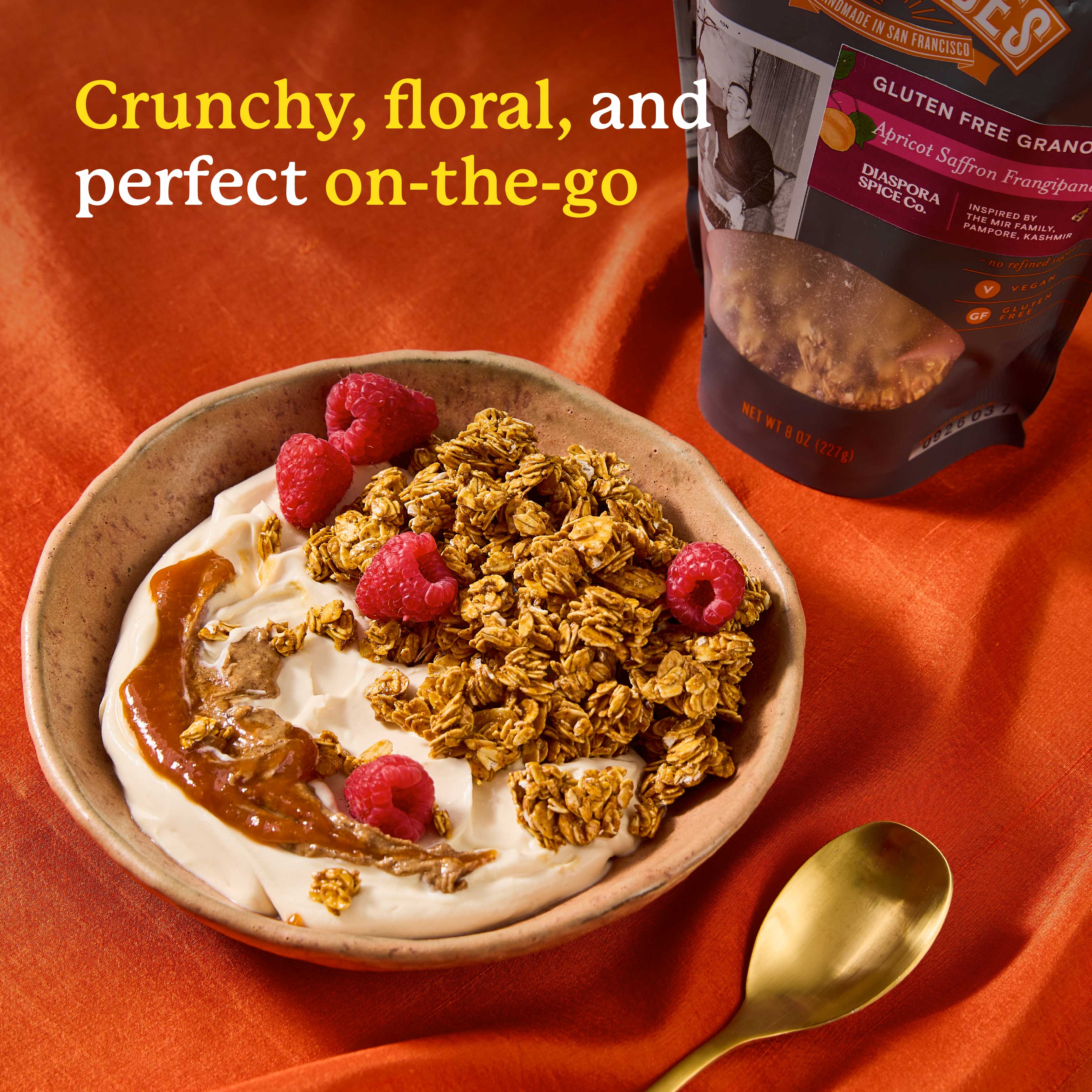 Buy Frangipane | Apricot & Saffron Granola Treat | Diaspora Co